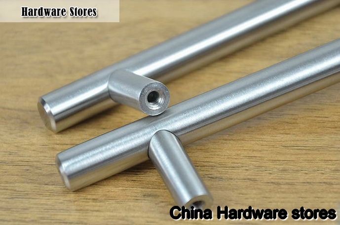 Furniture Hardware Modern Solid Stainless Steel Kitchen Cabinet Handles Bar T Handle(C.C.:320mm L:450mm)