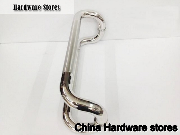 Modern Storefront Door Pull Handles Tubing Stainless Steel 17-3/4 inches For Entry/Glass Door
