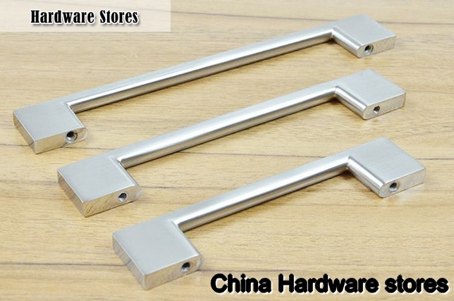 Stainless Steel Brush finish Kitchen Cabinet Drawer Handles Bar T Handle(C.C.:96mm L:130mm)