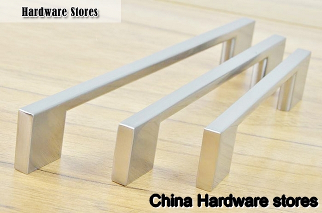 Stainless Steel Brush finish Kitchen Cabinet Drawer Handles Bar T Handle(C.C.:96mm L:130mm)
