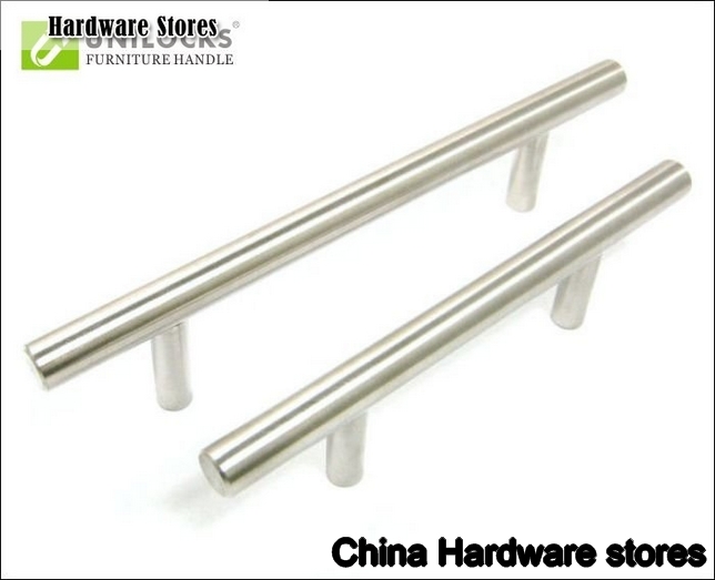 Stainless steel Kitchen Cabinet T Bar Pull Handle Knobs (C.C..64mm Length:100mm)