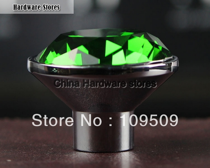 Three Color and Sizes are Optional Zinc Alloy Crystal Knobs or Furniture Handle