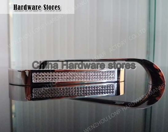Top Quality K9 Clear Crystal Handle with Zinc Alloy Chrome Metal Part(C.C.. 128mm,L:150mm)