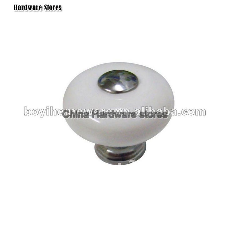 White ceramic knobs/ classic round drawer handle knobs/ painted furniture handles/ stoneware door knobs/ cabinet handles AS0-PC