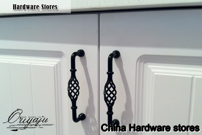 10PCS/LOT Iron ?Birdcage Cabinet Pull Handle Matte Black Finish (C.C.:3.78'' ?L:4.13'')