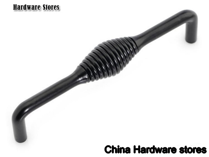 10Pcs/ Lot Black Birdcage spiral Cabinet Bar Drawer Pull Handle and Knobs ( C:C:128MM L:135MM H:42MM )