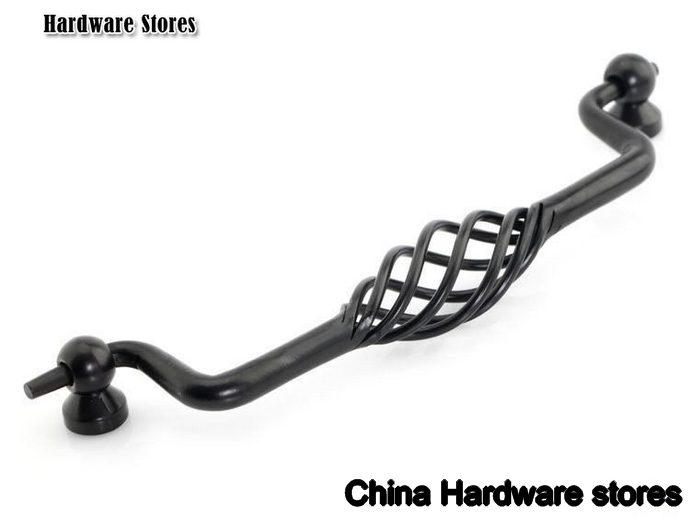 10pcs/ Lot MUV-160 Black Birdcage Furniture Cabinet Pull Handle( C:C:160MM H:40MM )