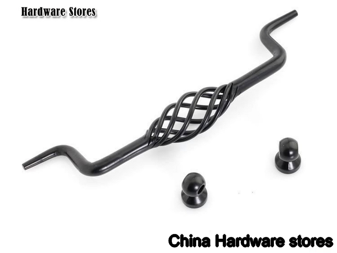 10pcs/ Lot MUV-160 Black Birdcage Furniture Cabinet Pull Handle( C:C:160MM H:40MM )