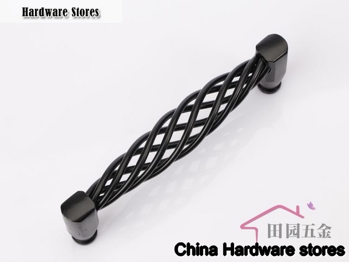 128mm Black birdcage furniture kitchen cabinet pull European style C:128mm L:140mm MH-128