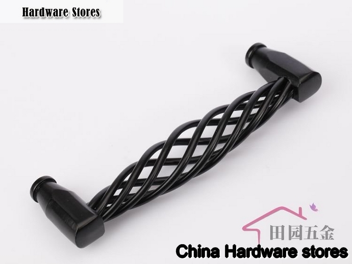 128mm Black birdcage furniture kitchen cabinet pull European style C:128mm L:140mm MH-128