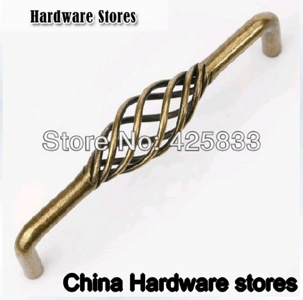 128mm Furniture Iron Antique ?Brass Birdcage ?Handle 128mm Furniture Iron Antique ?Brass Birdcage ?Handle