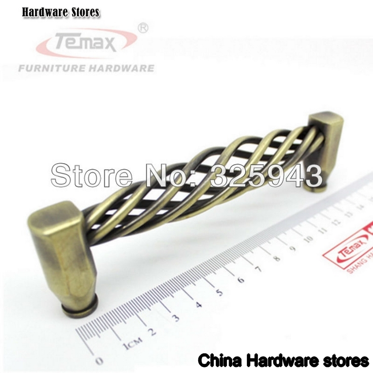 128mm Vintage Antique Bronze Iron Alloy Furniture Handle Cabinet Knobs Dresser Drawer Pulls Bar