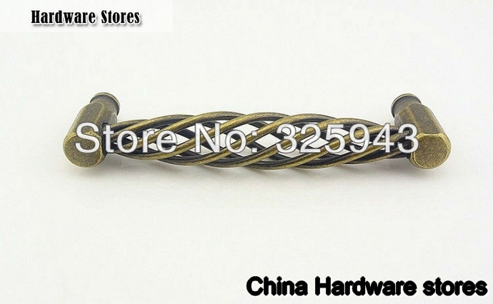128mm Vintage Antique Bronze Iron Alloy Furniture Handle Cabinet Knobs Dresser Drawer Pulls Bar
