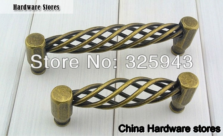 128mm Vintage Antique Bronze Iron Alloy Furniture Handle Cabinet Knobs Dresser Drawer Pulls Bar