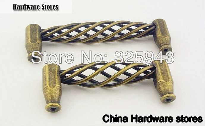 128mm Vintage Antique Bronze Iron Alloy Furniture Handle Cabinet Knobs Dresser Drawer Pulls Bar