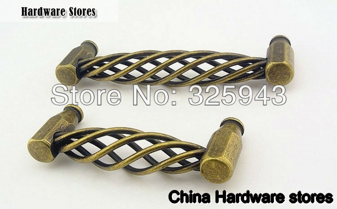 128mm Vintage Antique Bronze Iron Alloy Furniture Handle Cabinet Knobs Dresser Drawer Pulls Bar