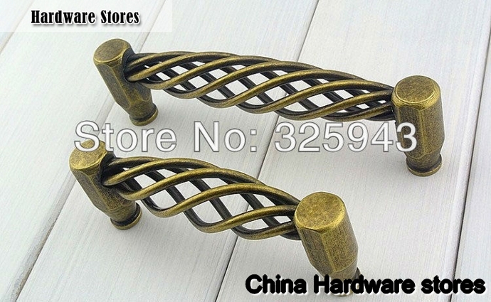 128mm Vintage Antique Bronze Iron Alloy Furniture Handle Cabinet Knobs Dresser Drawer Pulls Bar