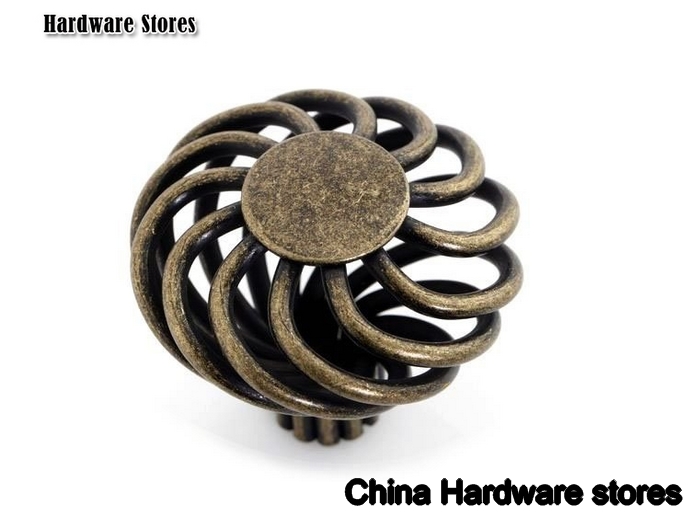 15Pcs/ Lot Drawer Pull Handle and Knob Antique Birdcage Iron Material ( D:45MM H:40MM )