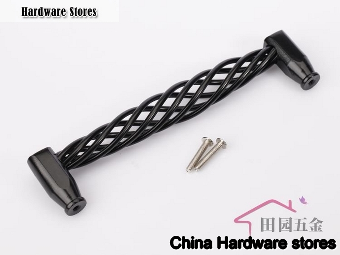 160mm Black iron drawer pull /furniture kitchen cabinet handle European design C:160mm L:173mm MH-160