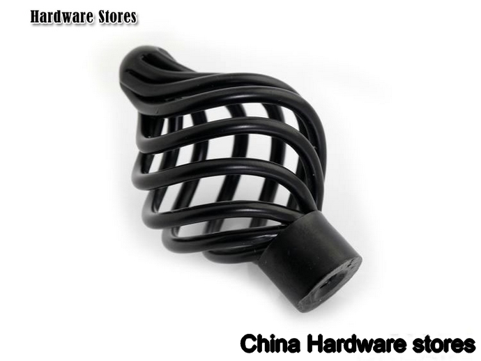 18 Pcs/Lot Black Birdcage Kitchen Handle Pull and Knob Country Furniture( D:35MM H:55MM ) 18 Pcs/Lot Black Birdcage Kitchen Handle Pull and Knob Country Furniture( D:35MM H:55MM )
