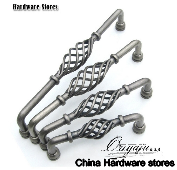 192MM antique silver Pull cabinet handle / Antique birdcage handle