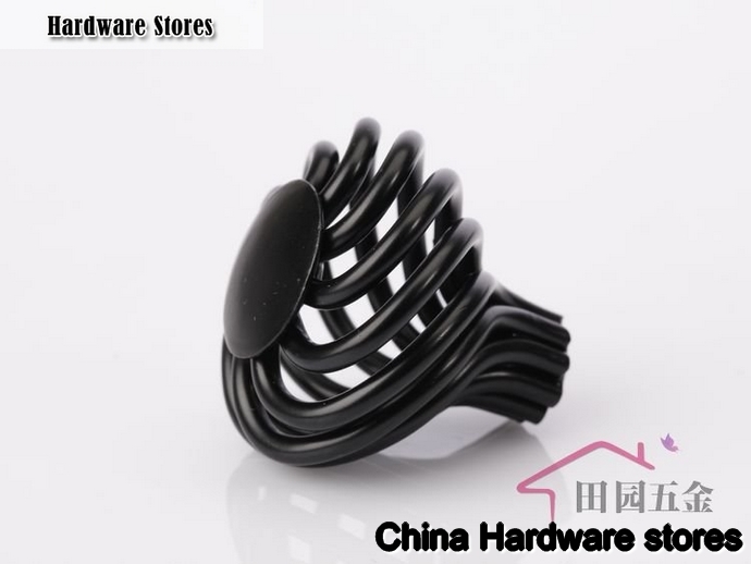 30mm Single hole Black metal birdcage knob /cabinet furniture drawer handle/ door knob MP-33