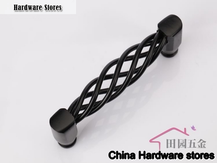 96mm Black iron birdcage drawer pull /furniture kitchen cabinet handle European design C:96mm L:108mm