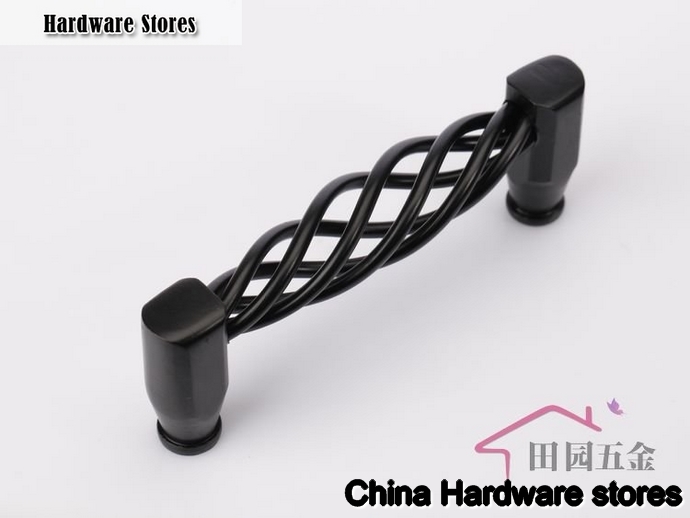 96mm Black iron birdcage drawer pull /furniture kitchen cabinet handle European design C:96mm L:108mm