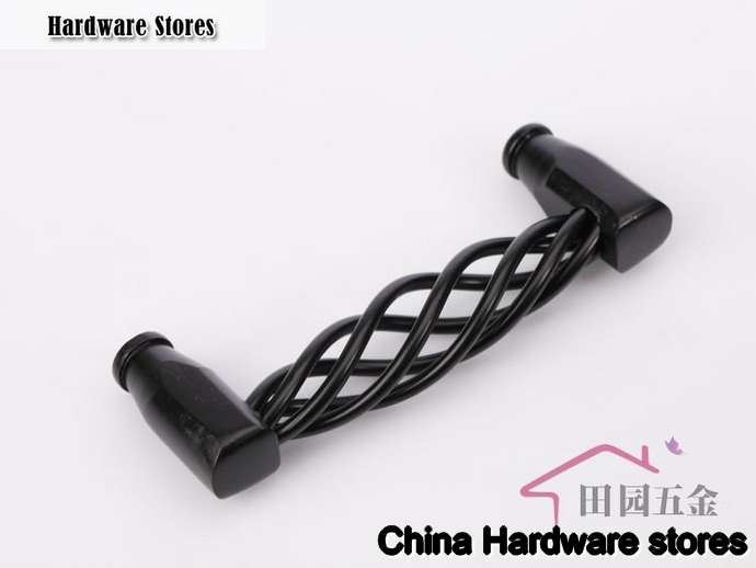 96mm Black iron birdcage drawer pull /furniture kitchen cabinet handle European design C:96mm L:108mm