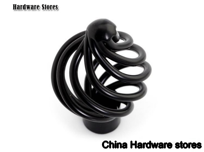 Black Birdcage Kitchen Handle Pull And Knob Country Furniture( D:35MM H:55MM )