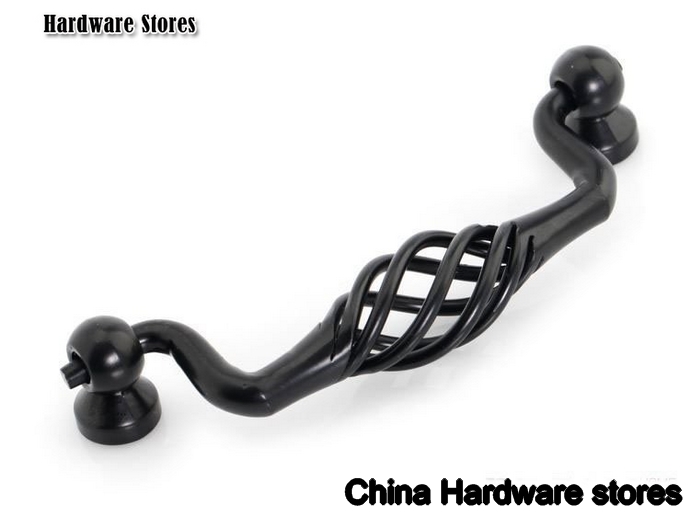 Decorite Cabinet Hardware Black Iron ?Knob Handle NEW (C.C.:96mm,Length:110mm)