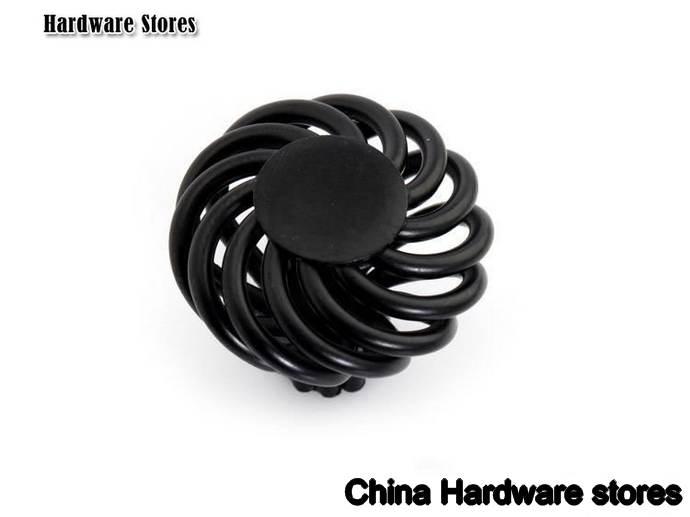 European Style Furniture Black Birdcage Kitchen Cabinet Handle ( D:32MM H:30MM )