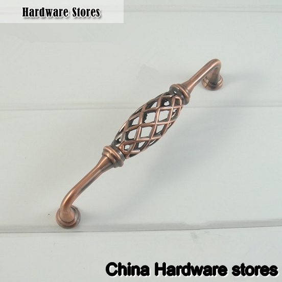 6pcs 128mm Red Antique Iron Birdcage Knobs Decorative Handles Furniture Dresser Pulls Emerald Pearl Granite Kids