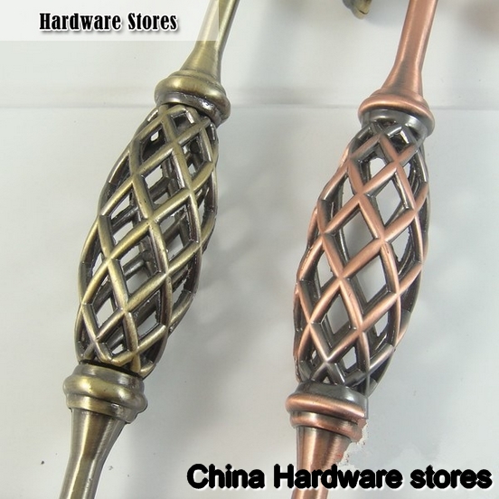 6pcs 128mm Red Antique Iron Birdcage Knobs Decorative Handles Furniture Dresser Pulls Emerald Pearl Granite Kids