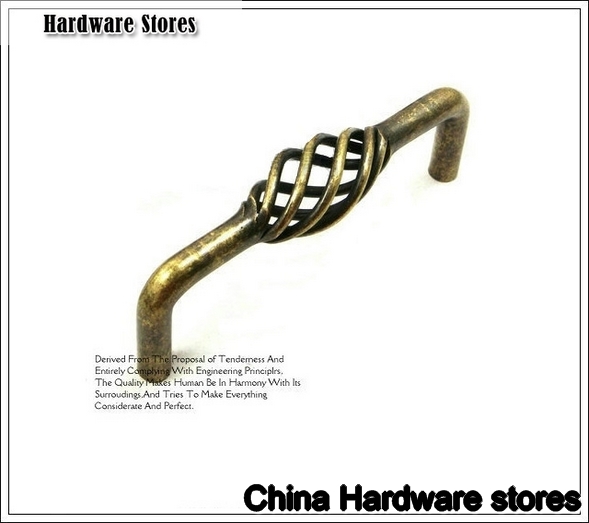 Iron-nickel handle and knobs Green Ancient Birdcage European furniture kitchen/ cabinet/armoire/door/drawer/ handle knob U-96