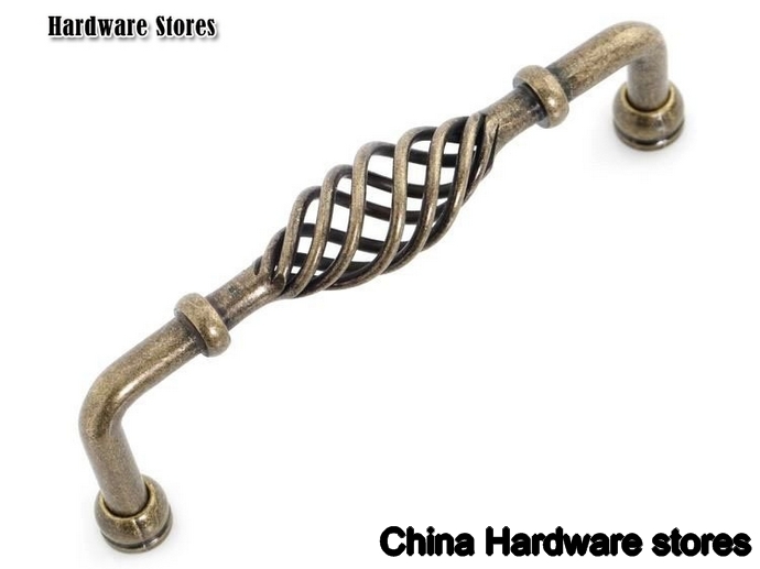 Kitchen Cabinet Drawer Pull Handle And Knob Antique Birdcage ( C:C:128MM L:145MM )