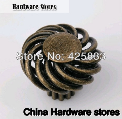 Single Furniture Iron Antique Brass Single Birdcage Handle Single Furniture Iron Antique Brass Single Birdcage Handle