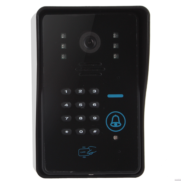 7 inch color lcd digital video door phone intercom doorbell doorphone system with card unlock function & remote wireless control