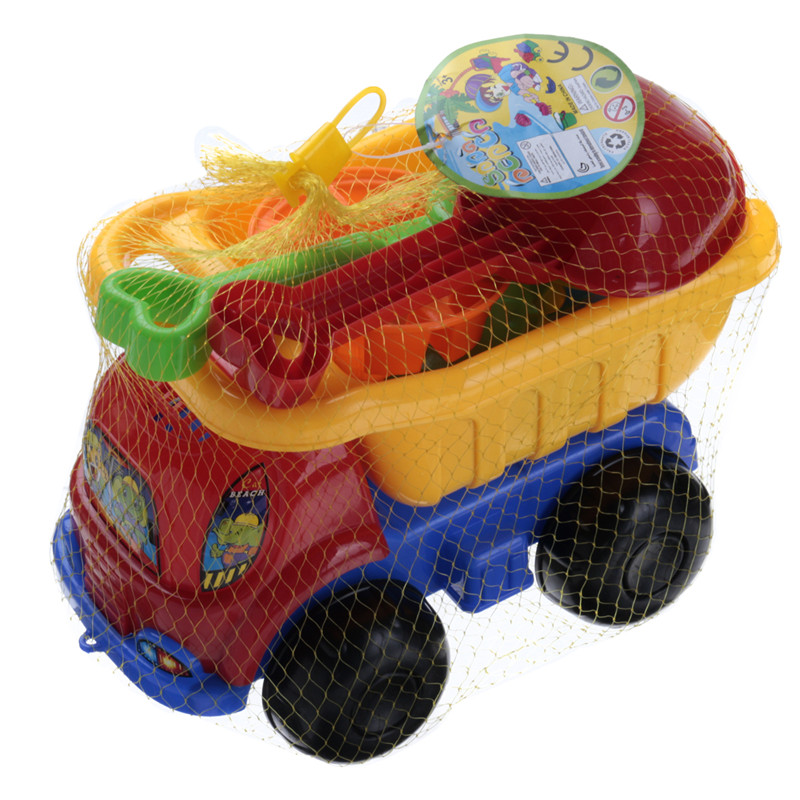 2015 7 pieces sand dump truck spade children fun sand tools play beach pit toys baby bath toys set for kids