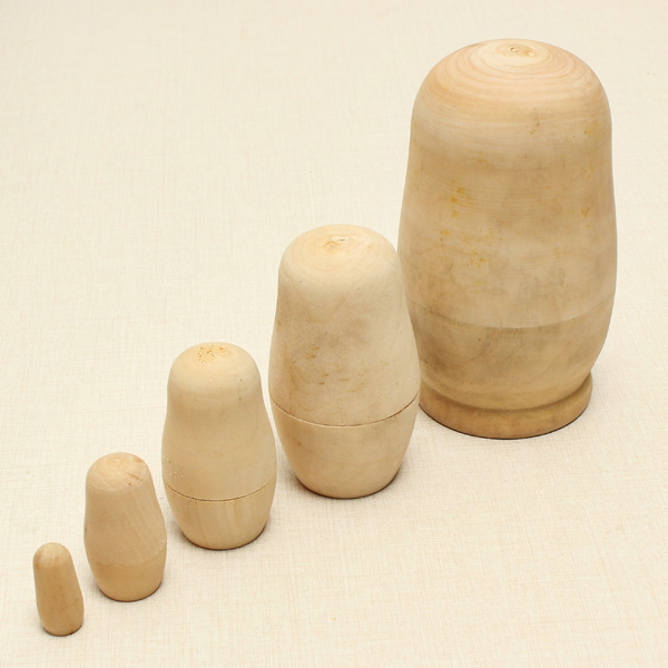 5pcs matryoshka doll wooden toys baby handmade toys nesting dolls russian doll unpainted model kids gift children diy toys 5pcs matryoshka doll wooden toys baby handmade toys nesting dolls russian doll unpainted model kids gift children diy toys