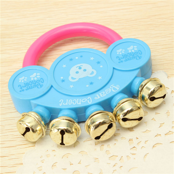 beautiful design brand new baby kids hand shaking bells instrument rattle handbell musical educational toy