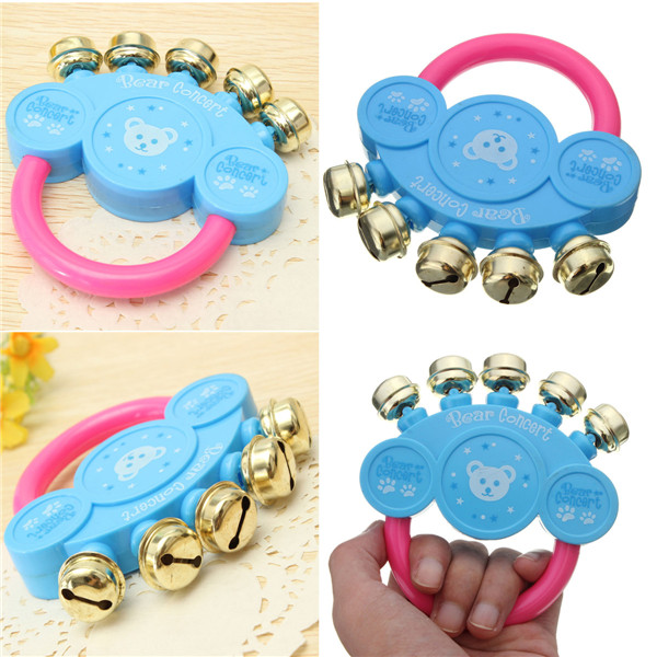 beautiful design brand new baby kids hand shaking bells instrument rattle handbell musical educational toy