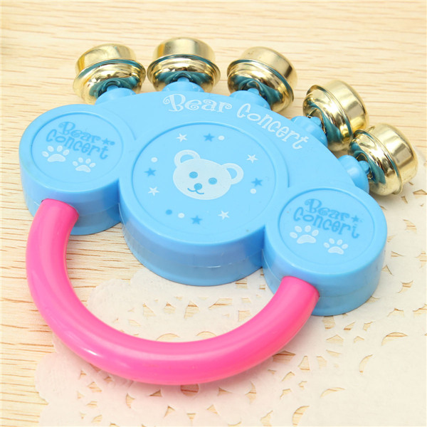 beautiful design brand new baby kids hand shaking bells instrument rattle handbell musical educational toy