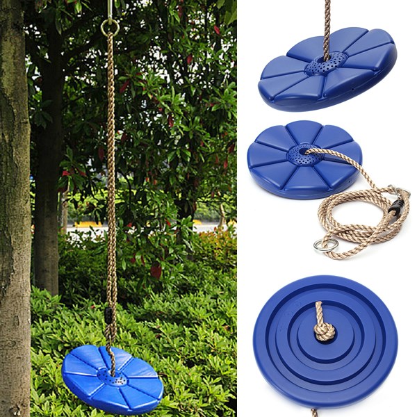 best hign quality fun durable plastic swing set play disc swing seat tree swing disk blue garden kids children toy best hign quality fun durable plastic swing set play disc swing seat tree swing disk blue garden kids children toy