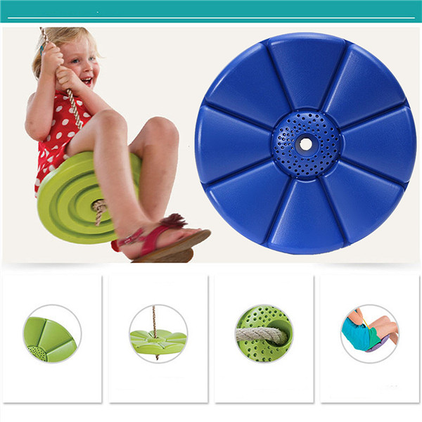best hign quality fun durable plastic swing set play disc swing seat tree swing disk blue garden kids children toy