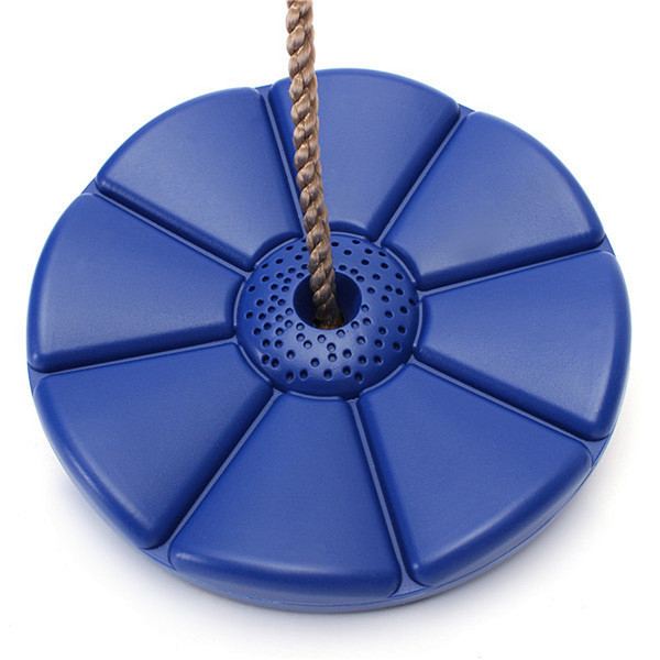 best hign quality fun durable plastic swing set play disc swing seat tree swing disk blue garden kids children toy