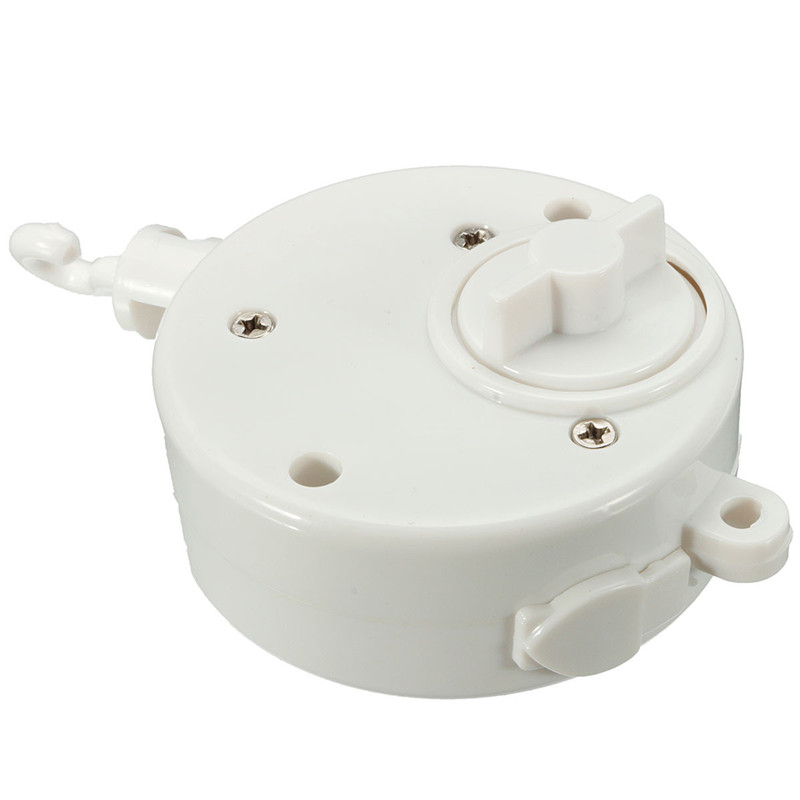 best promotion lovely baby mobile crib bed bell kid toy windup movement music box toy white abs 11.5 x 4cm