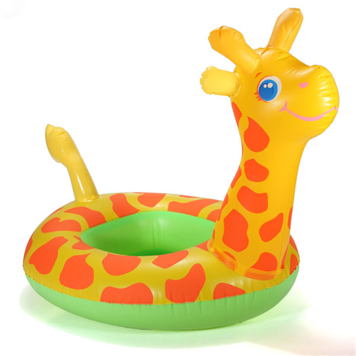 new arrival portable giraffe shape baby child inflatable water swimming pool raft chair seat float ring for kids flexible