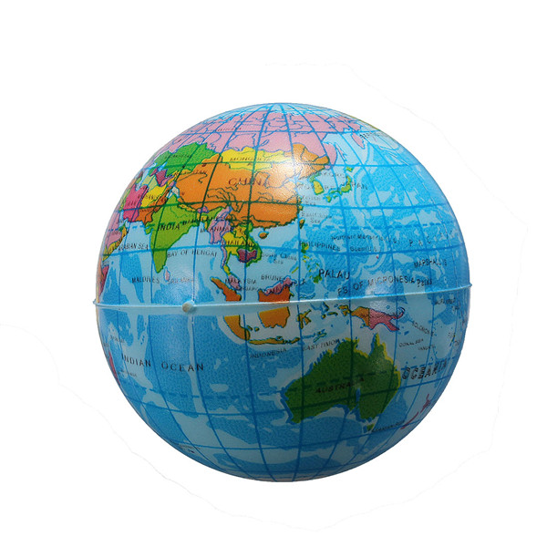 world map foam earth stress relief globe ball geography educational kids toy