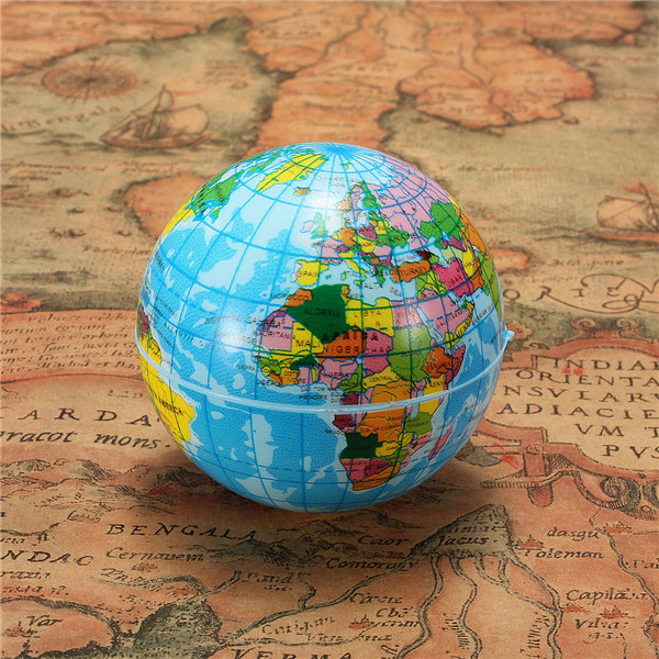 world map foam earth stress relief globe ball geography educational kids toy